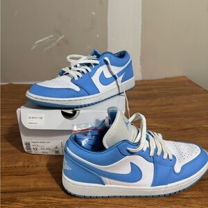 Nike Blue and White Sneakers Premium Leather High-Top